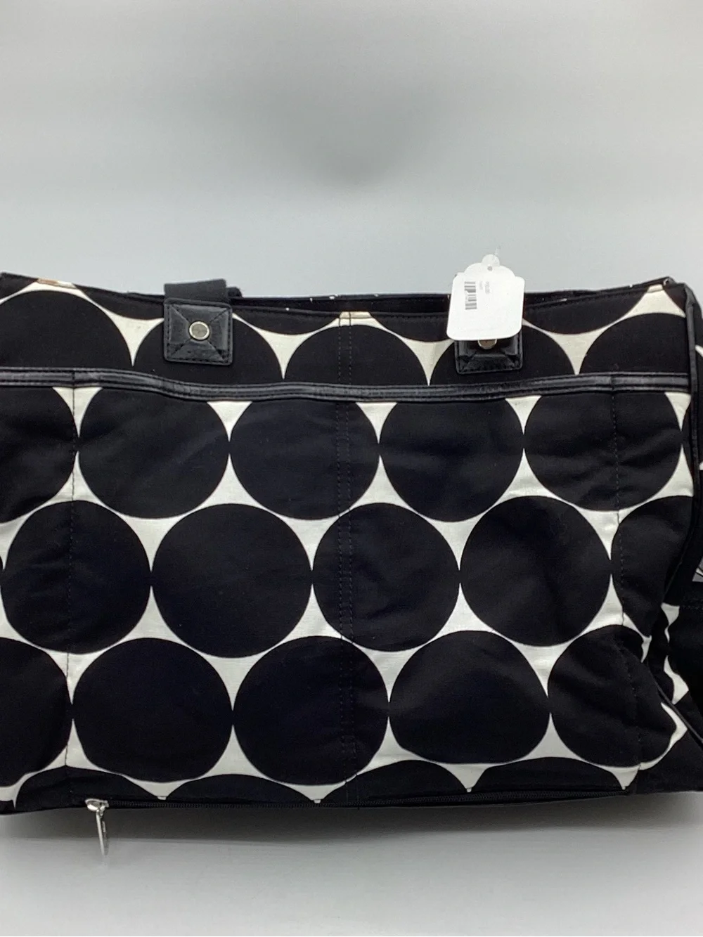 Thirty-one Suite Success Tote in Black and White Polka Dot Pattern